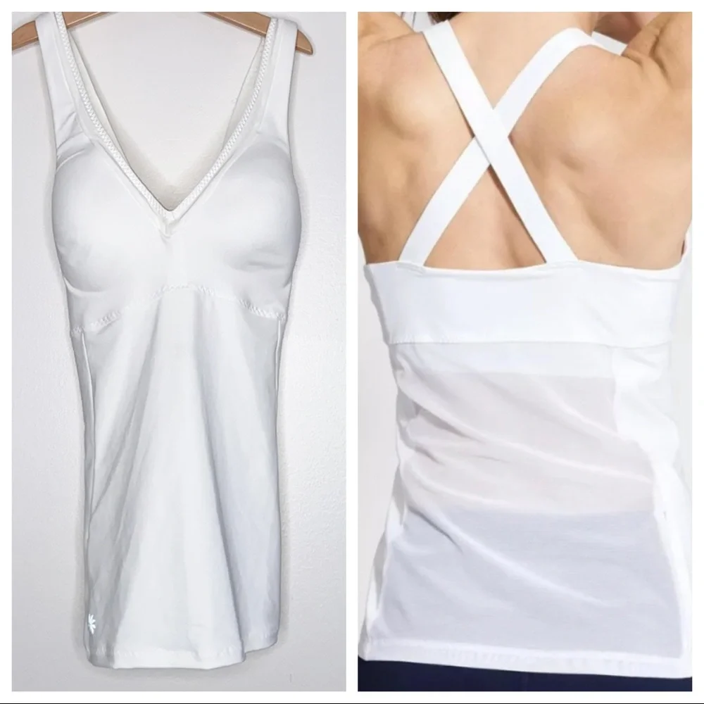 Athleta Be Bold Support Tank Full Support V Neck Racerback Size Small